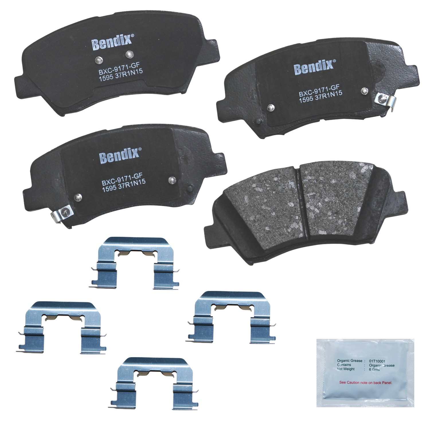 Front View of Front Disc Brake Pad Set BENDIX CFC1595