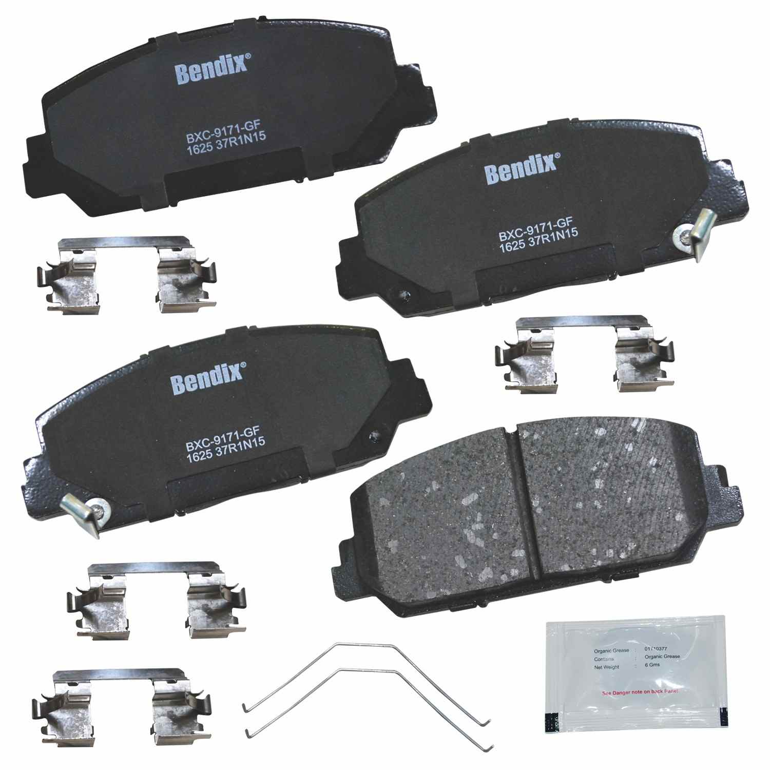 Front View of Front Disc Brake Pad Set BENDIX CFC1625