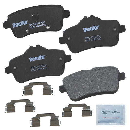 Front View of Rear Disc Brake Pad Set BENDIX CFC1630