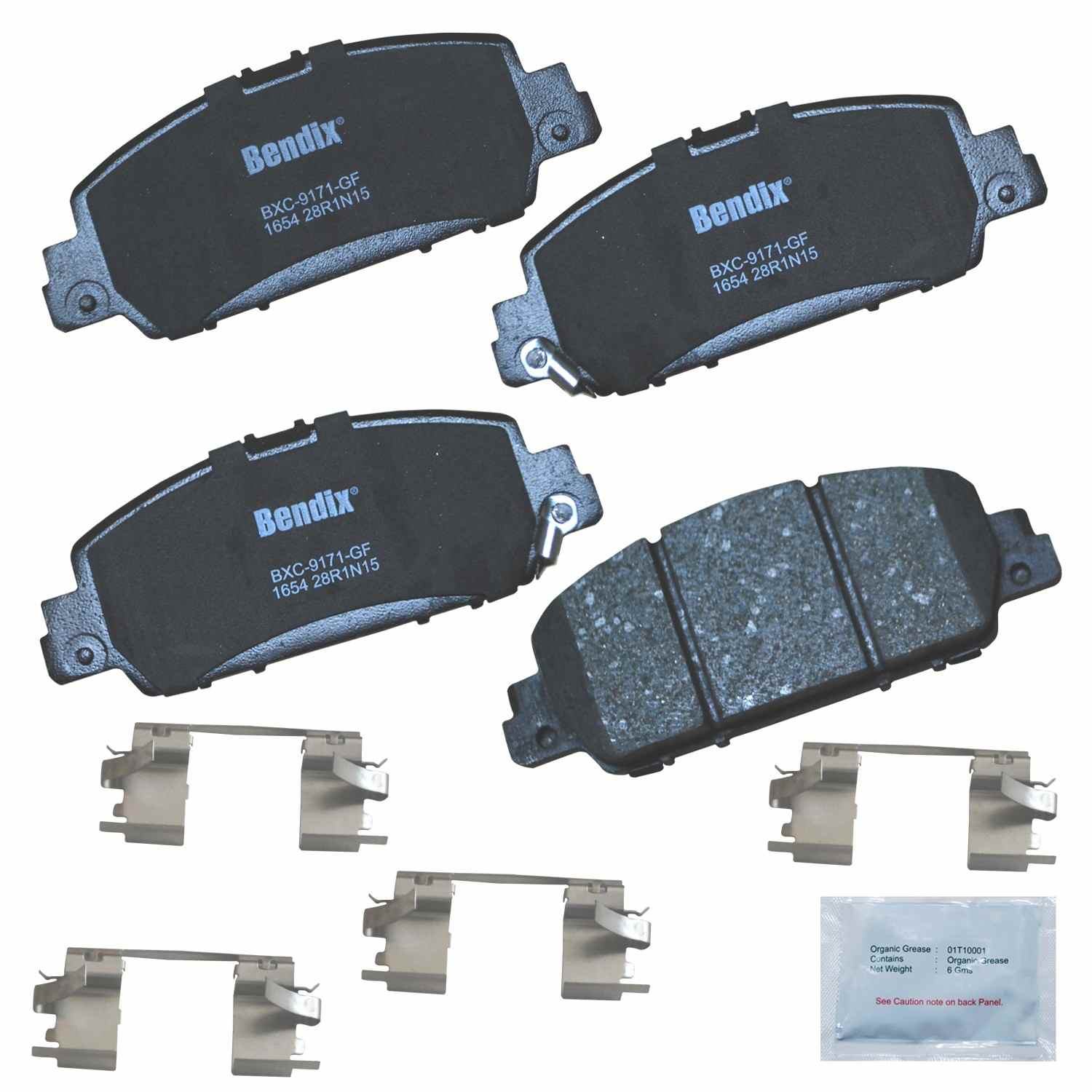 Front View of Front Disc Brake Pad Set BENDIX CFC1654