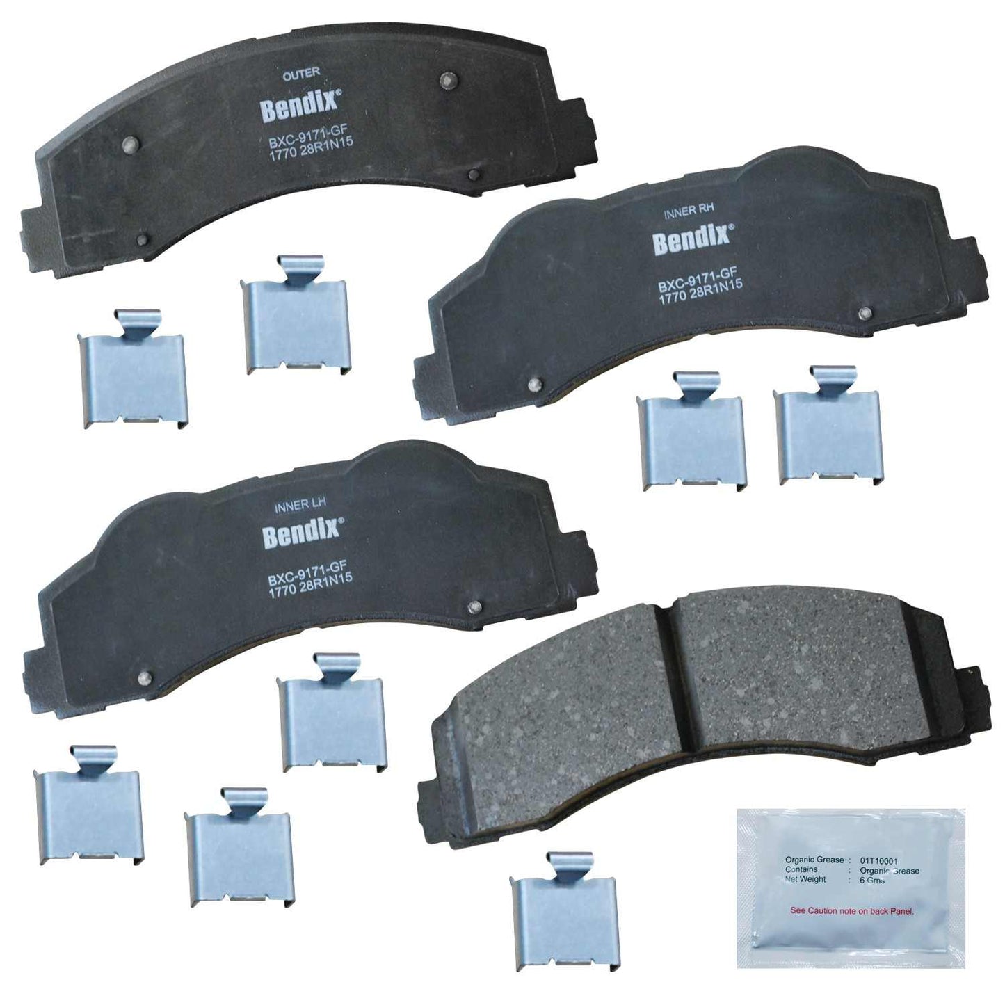 Front View of Front Disc Brake Pad Set BENDIX CFC1770