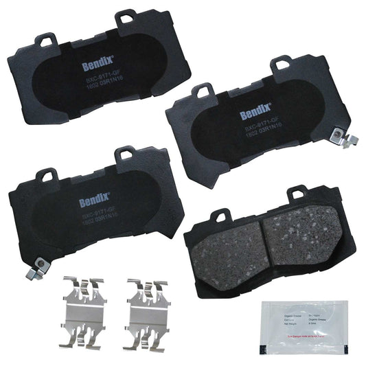 Front View of Front Disc Brake Pad Set BENDIX CFC1802