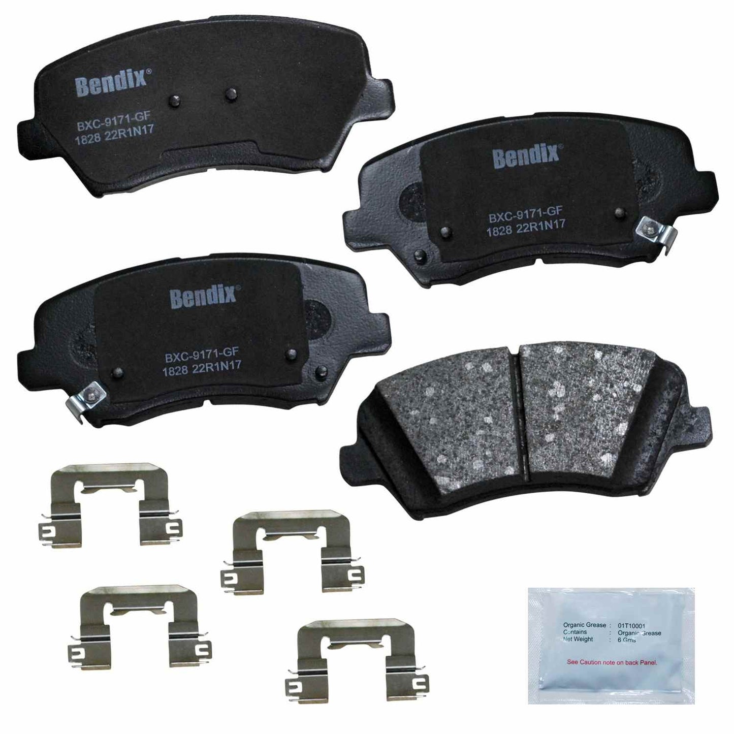 Front View of Front Disc Brake Pad Set BENDIX CFC1828