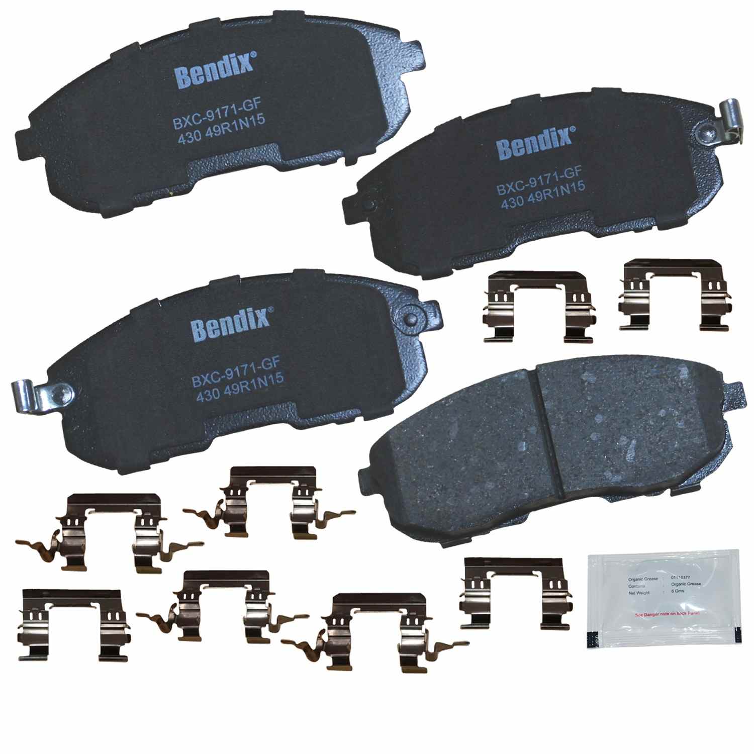 Front View of Front Disc Brake Pad Set BENDIX CFC430