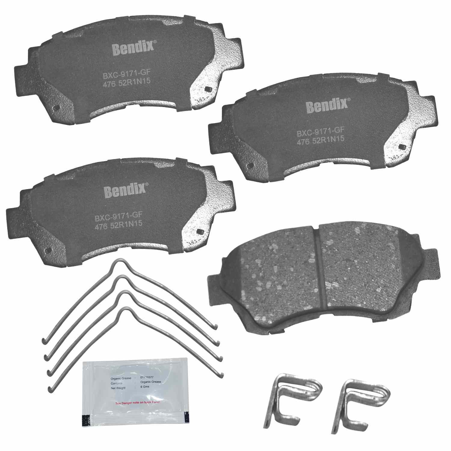 Front View of Front Disc Brake Pad Set BENDIX CFC476