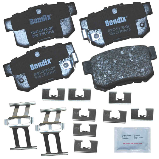 Front View of Rear Disc Brake Pad Set BENDIX CFC536