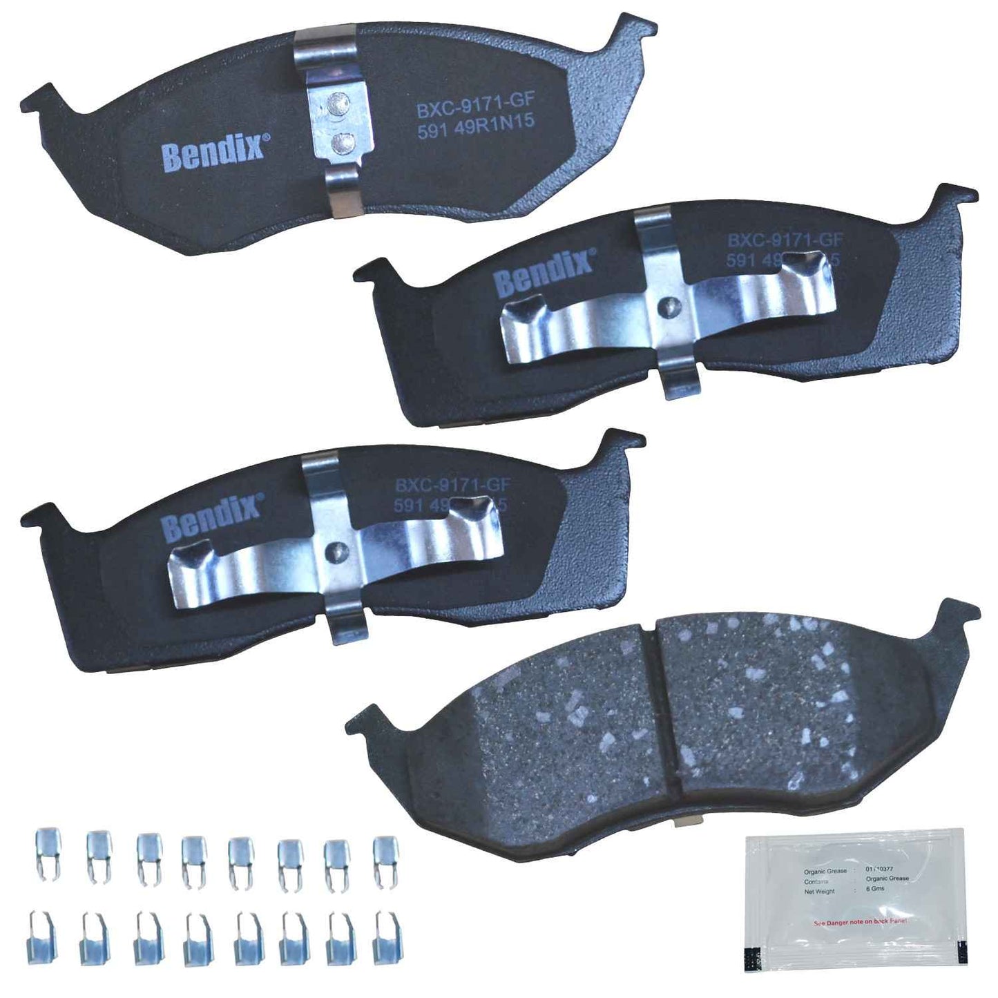 Front View of Front Disc Brake Pad Set BENDIX CFC591