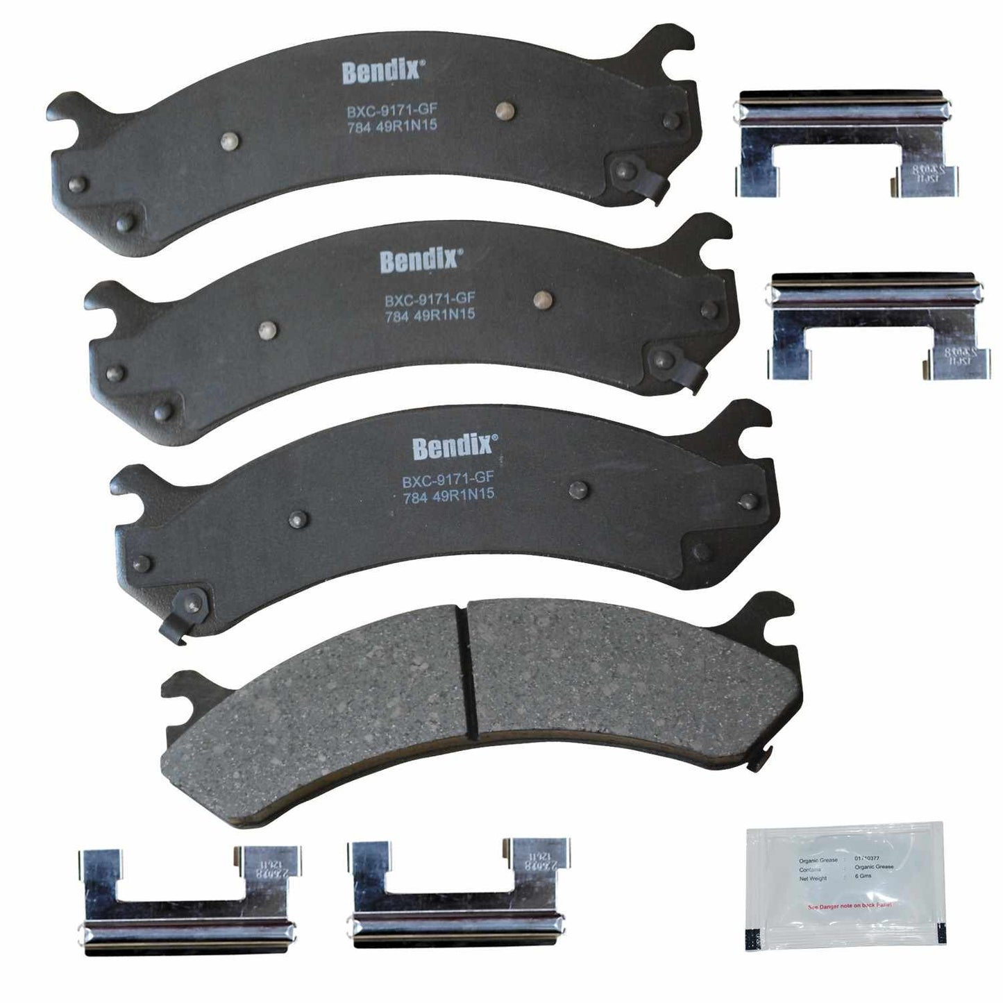 Front View of Front Disc Brake Pad Set BENDIX CFC784