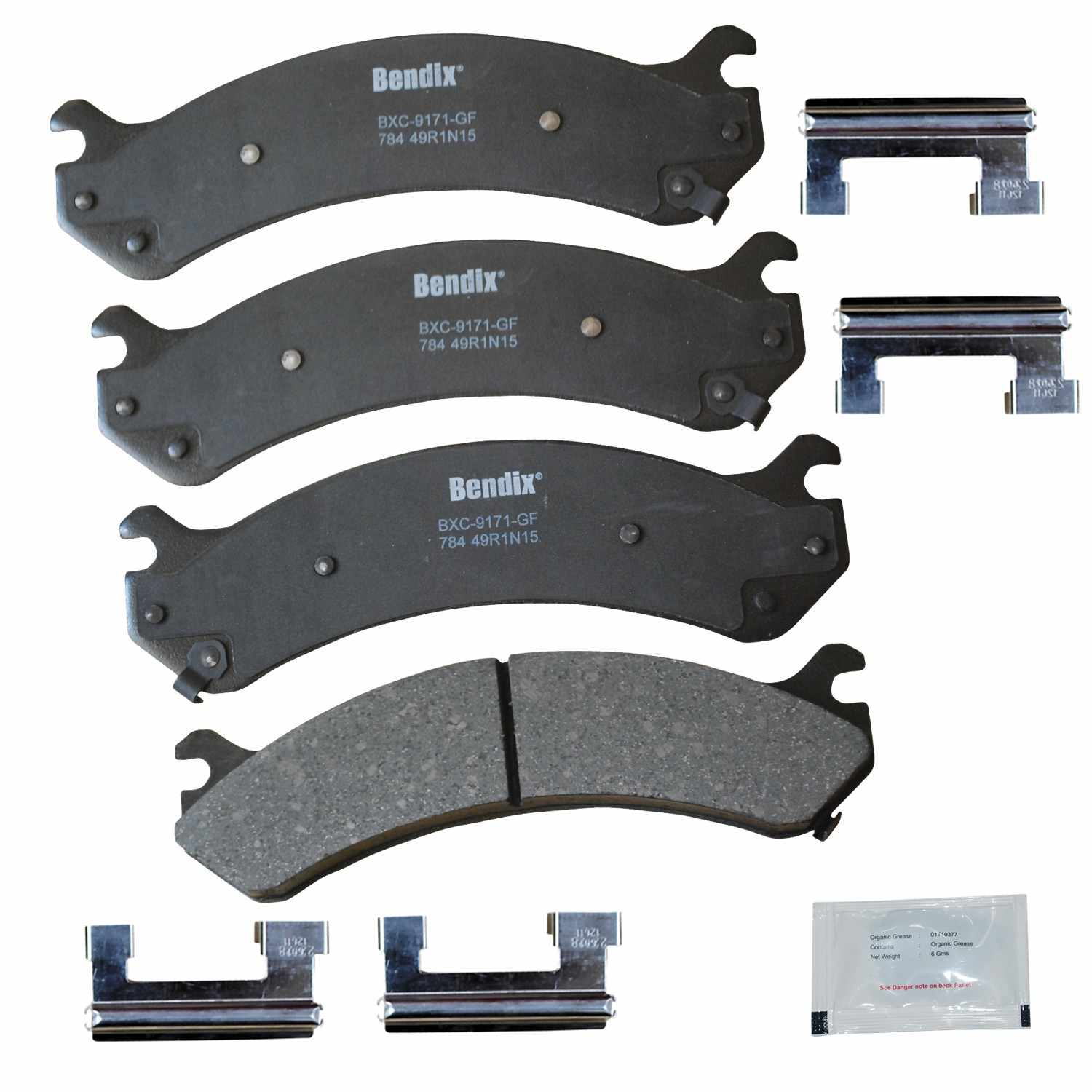 Front View of Front Disc Brake Pad Set BENDIX CFC784