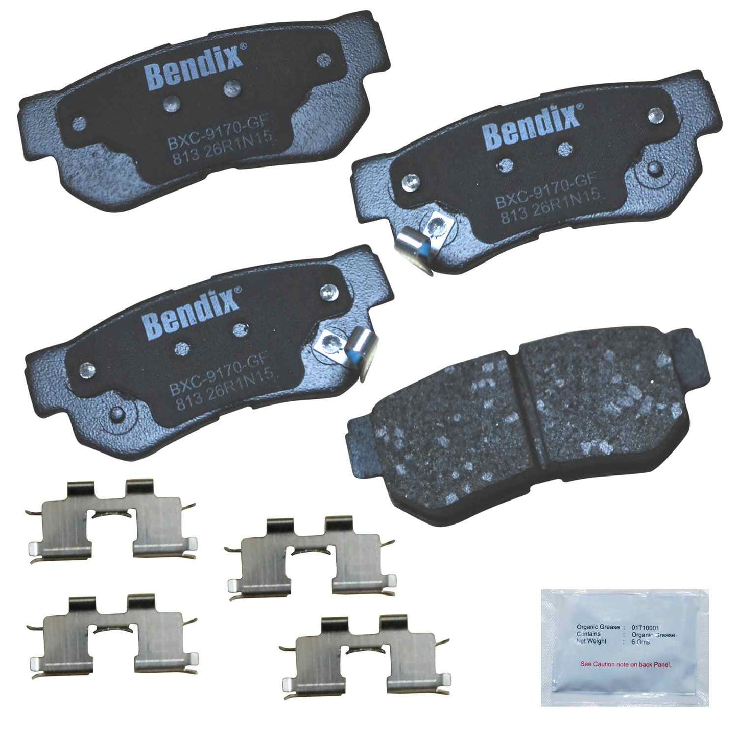 Front View of Rear Disc Brake Pad Set BENDIX CFC813