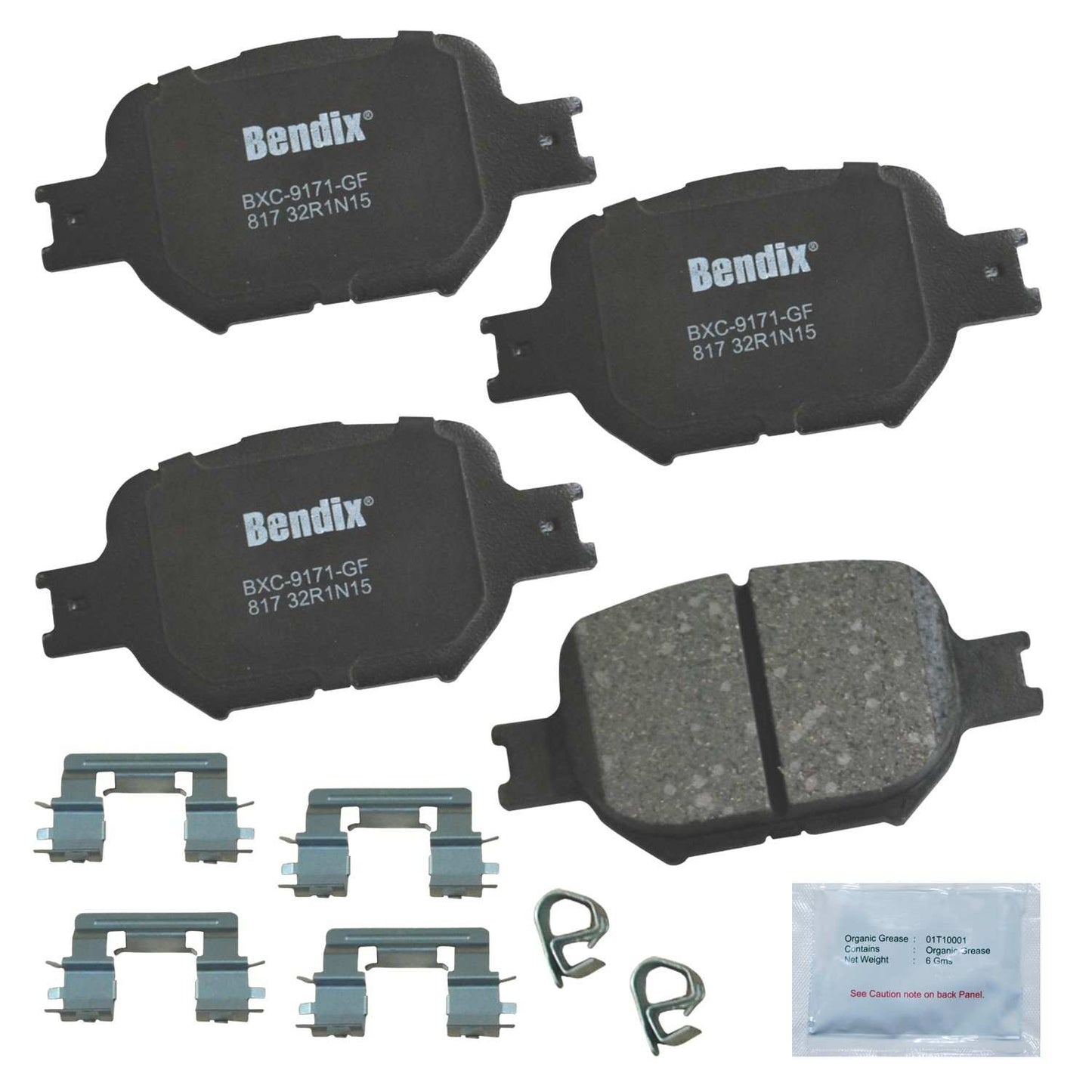 Front View of Front Disc Brake Pad Set BENDIX CFC817