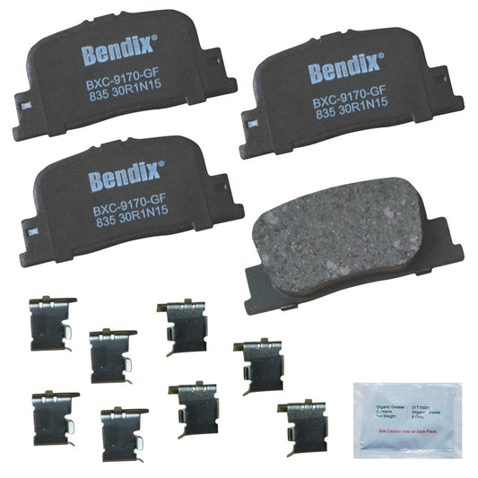 Front View of Rear Disc Brake Pad Set BENDIX CFC835