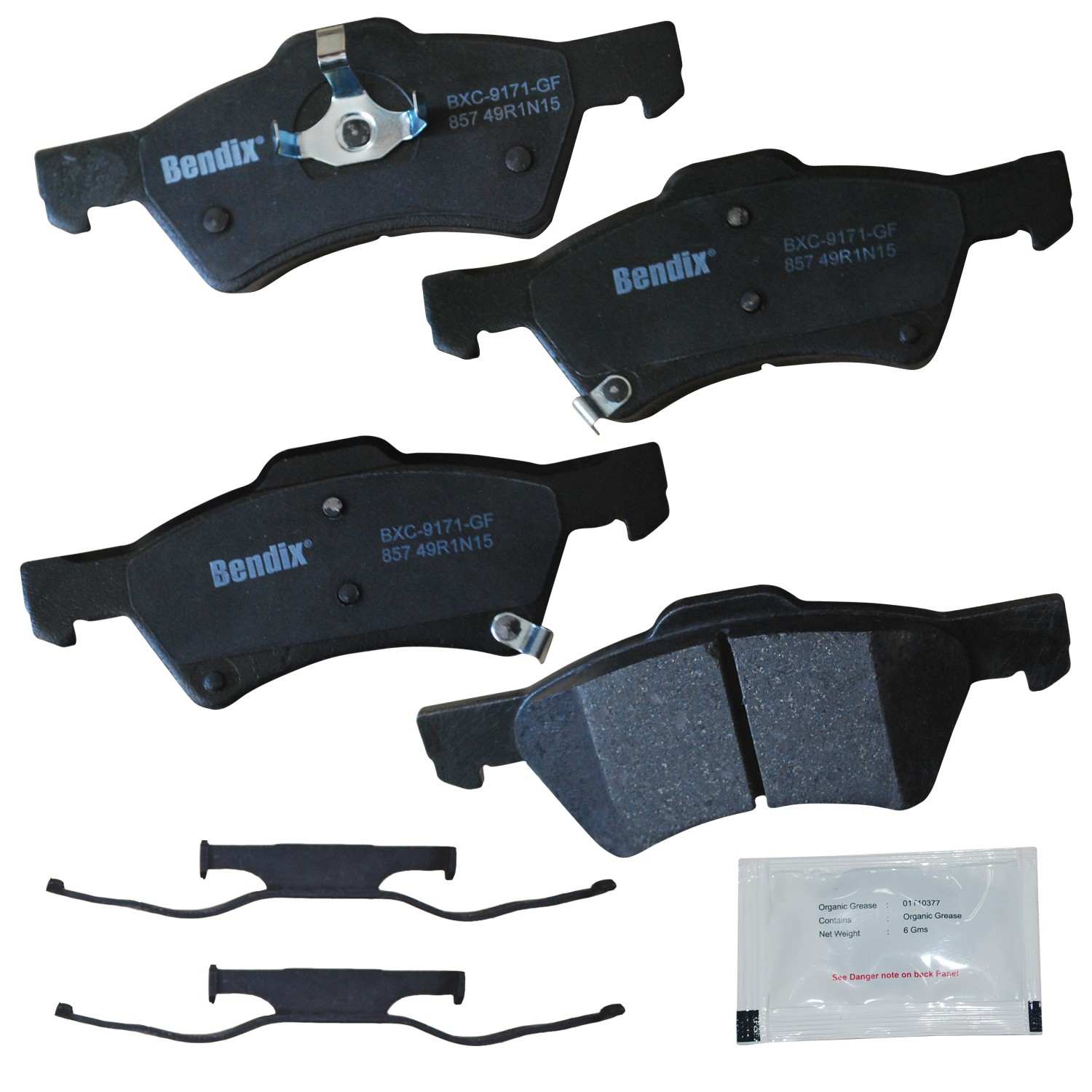 Front View of Front Disc Brake Pad Set BENDIX CFC857