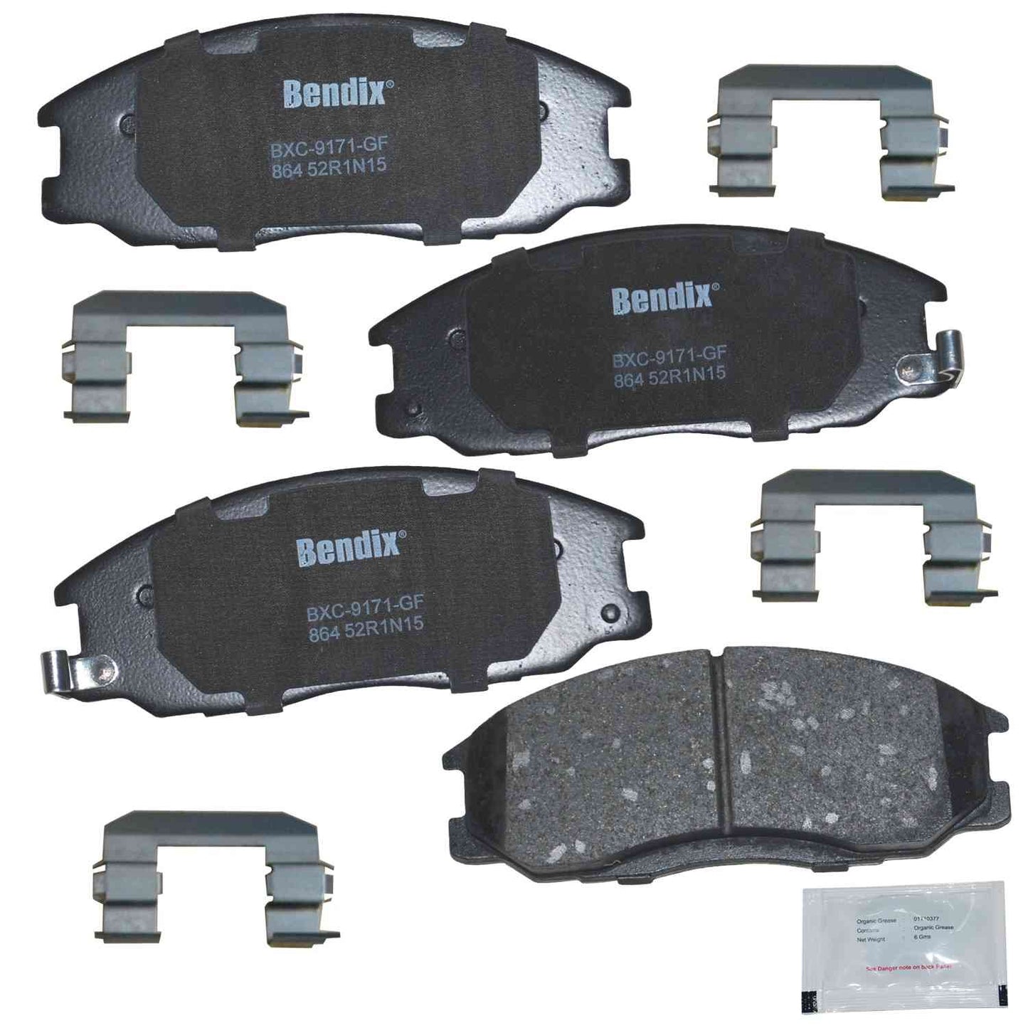 Front View of Front Disc Brake Pad Set BENDIX CFC864