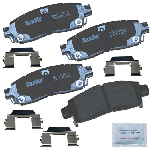 Front View of Rear Disc Brake Pad Set BENDIX CFC883