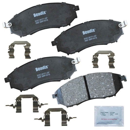 Front View of Front Disc Brake Pad Set BENDIX CFC888