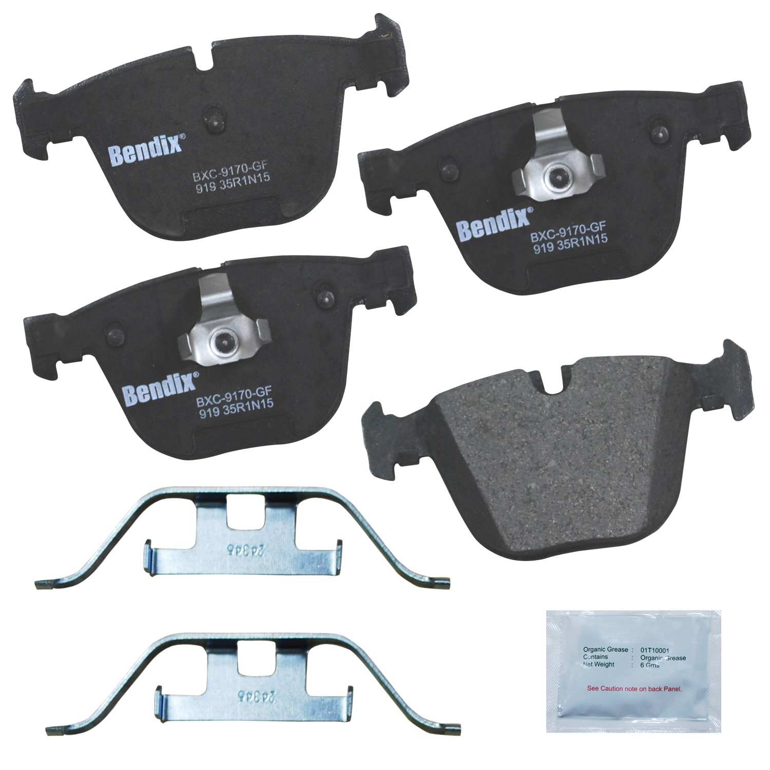 Front View of Rear Disc Brake Pad Set BENDIX CFC919