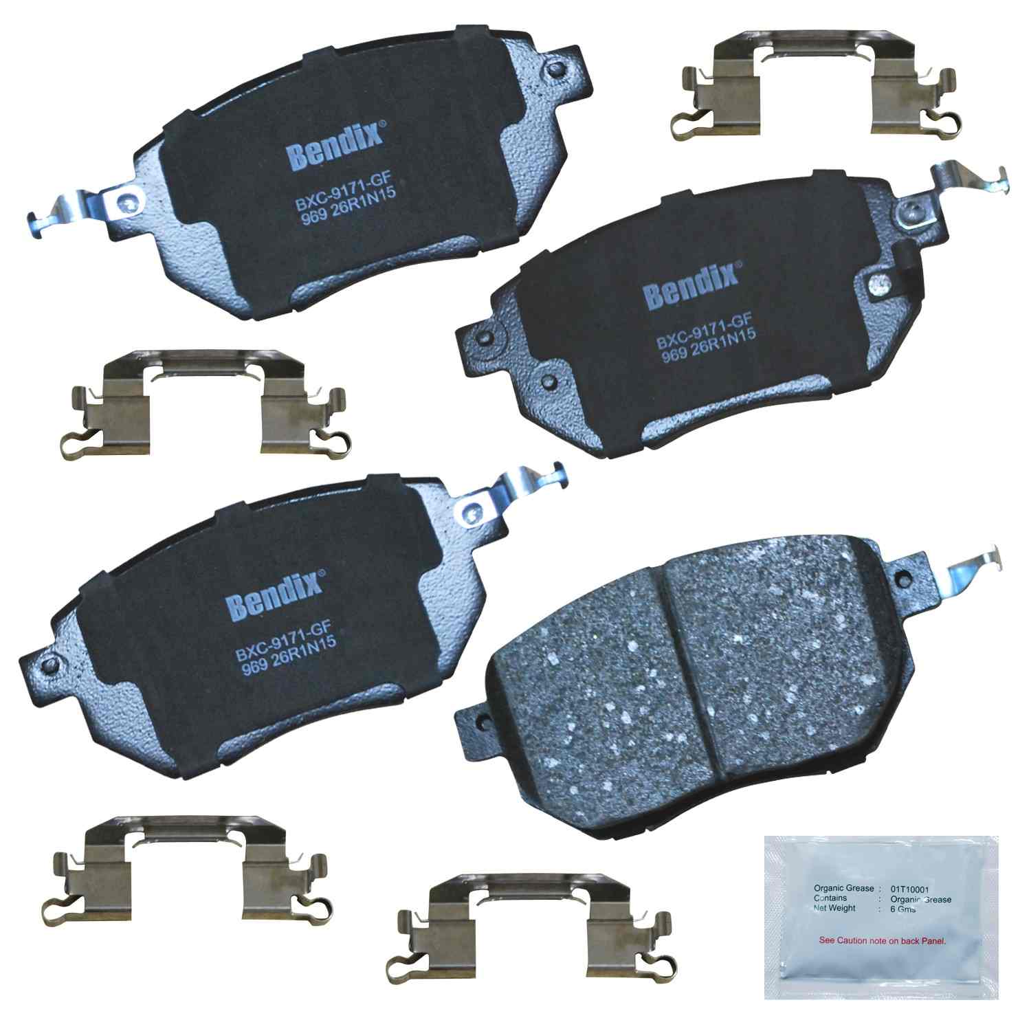 Front View of Front Disc Brake Pad Set BENDIX CFC969