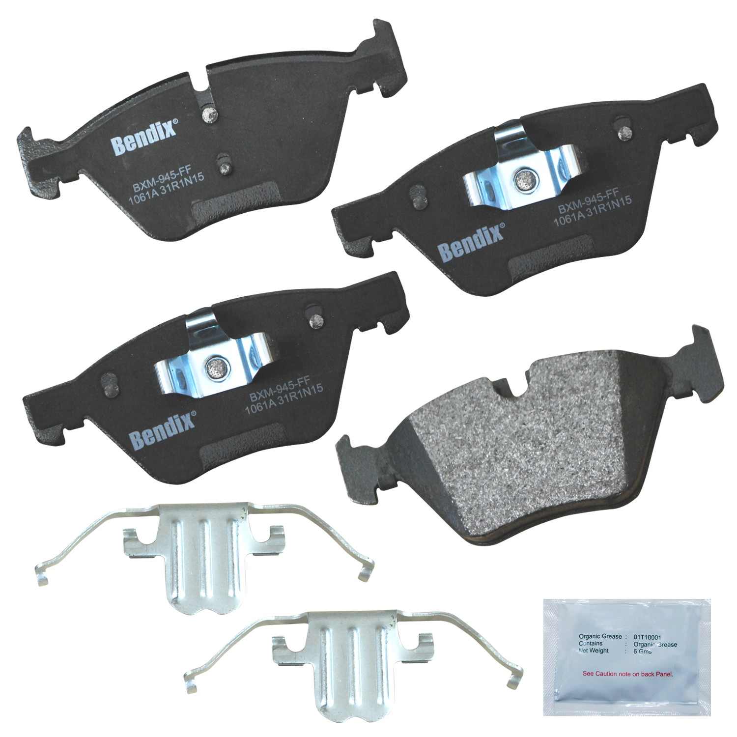 Front View of Front Disc Brake Pad Set BENDIX CFM1061A