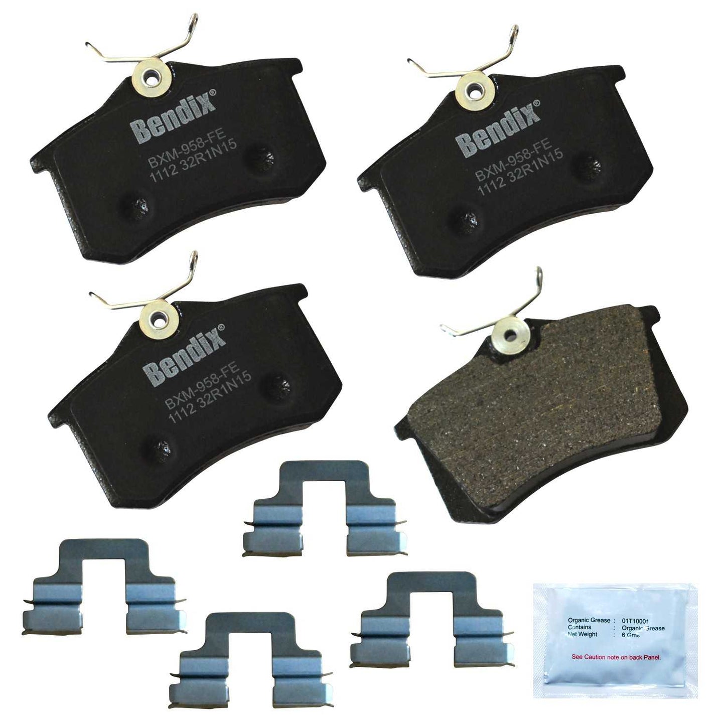 Front View of Rear Disc Brake Pad Set BENDIX CFM1112