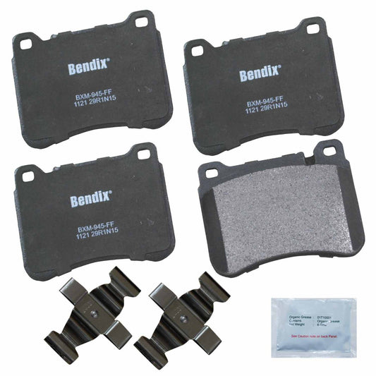 Front View of Front Disc Brake Pad Set BENDIX CFM1121