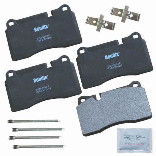 Front View of Rear Disc Brake Pad Set BENDIX CFM1129