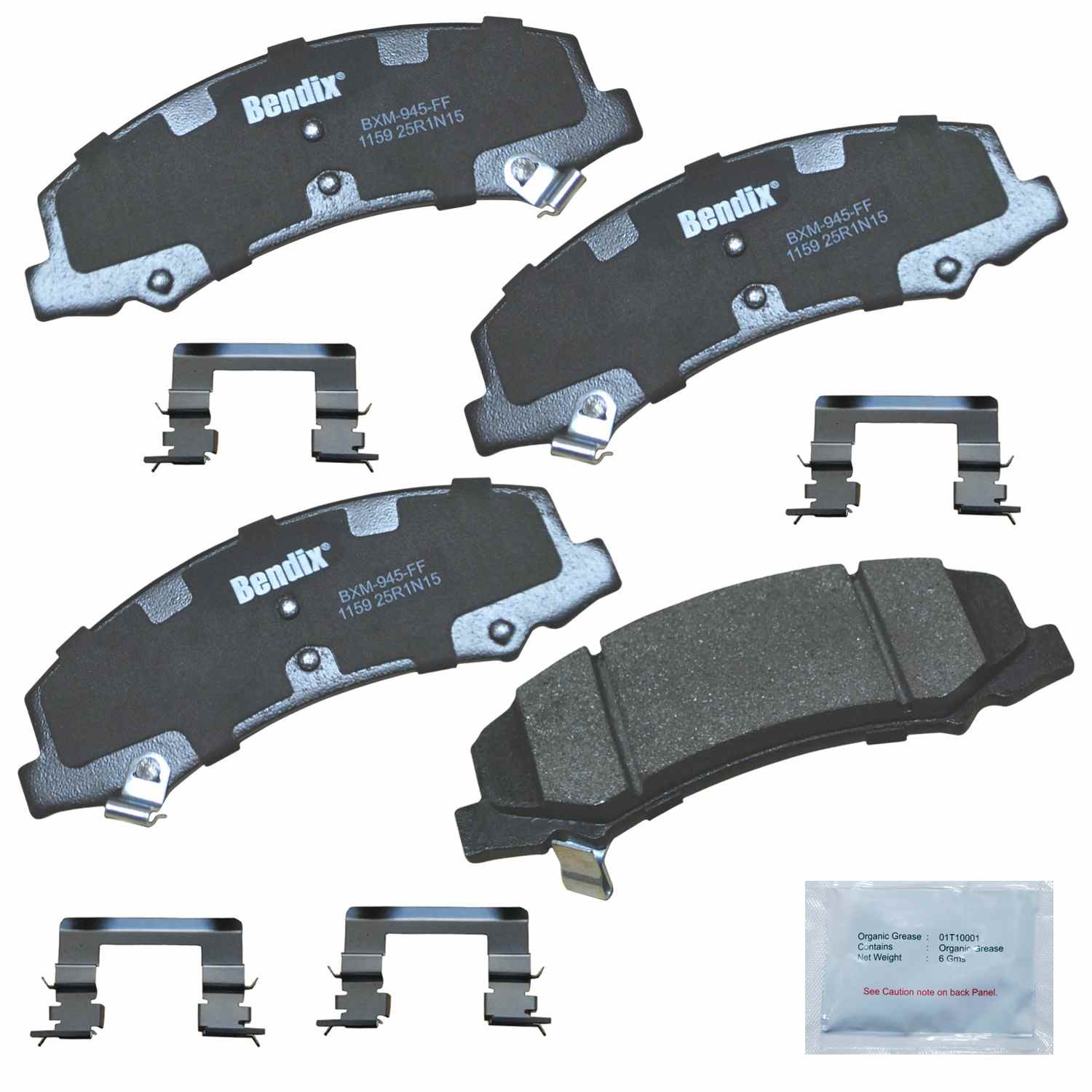 Front View of Front Disc Brake Pad Set BENDIX CFM1159