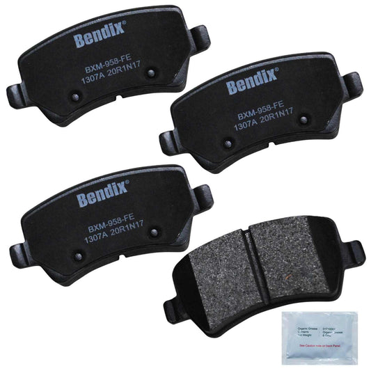 Front View of Rear Disc Brake Pad Set BENDIX CFM1307A