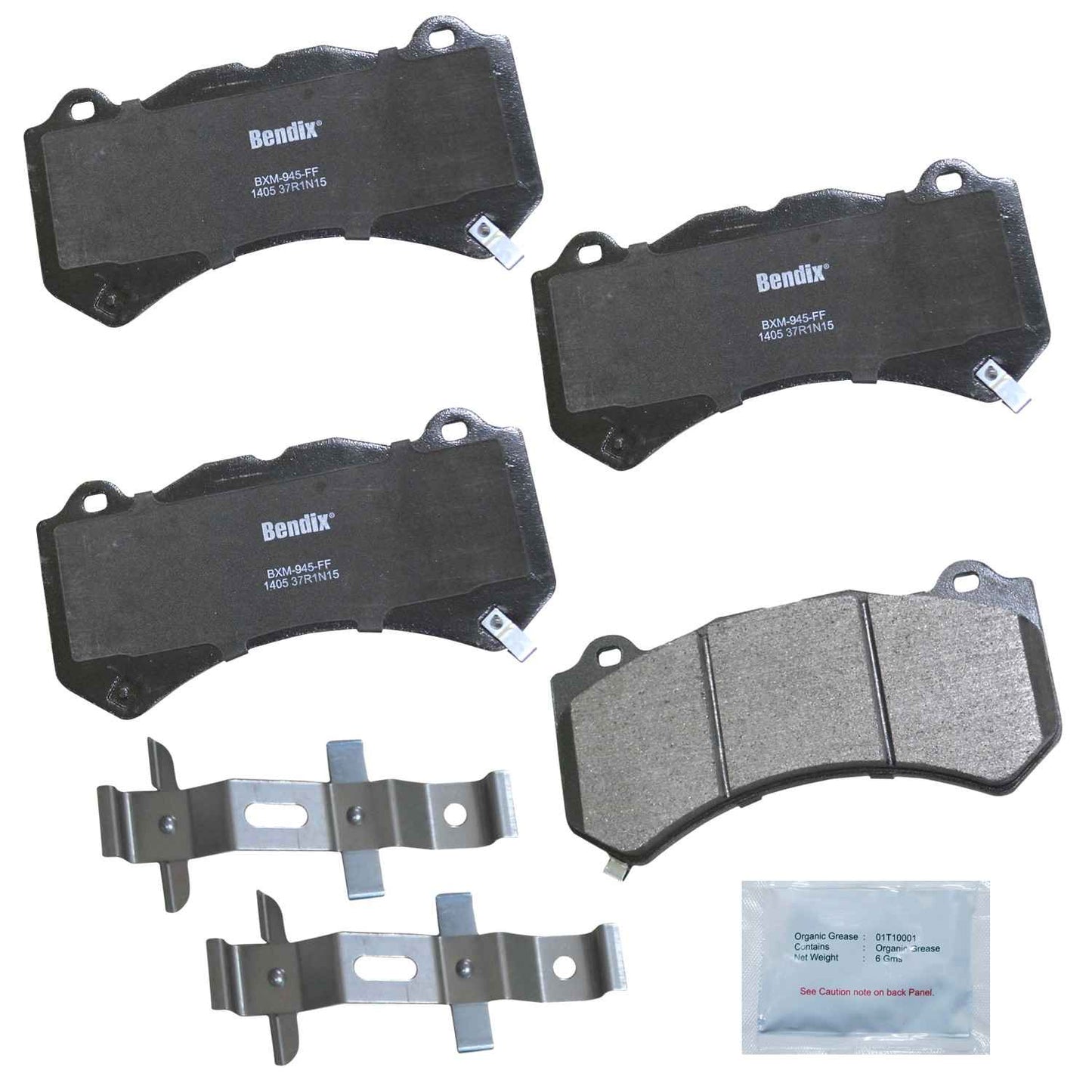 Front View of Front Disc Brake Pad Set BENDIX CFM1405