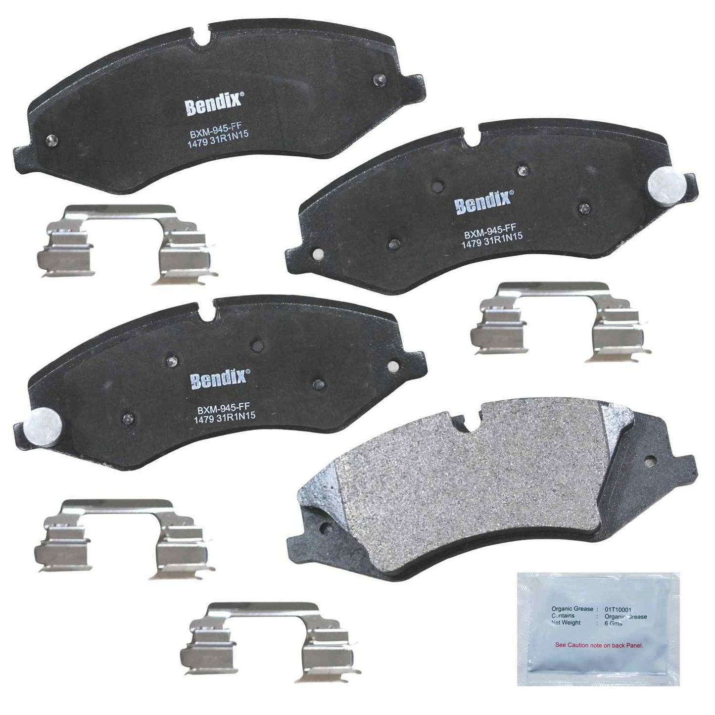 Front View of Front Disc Brake Pad Set BENDIX CFM1479