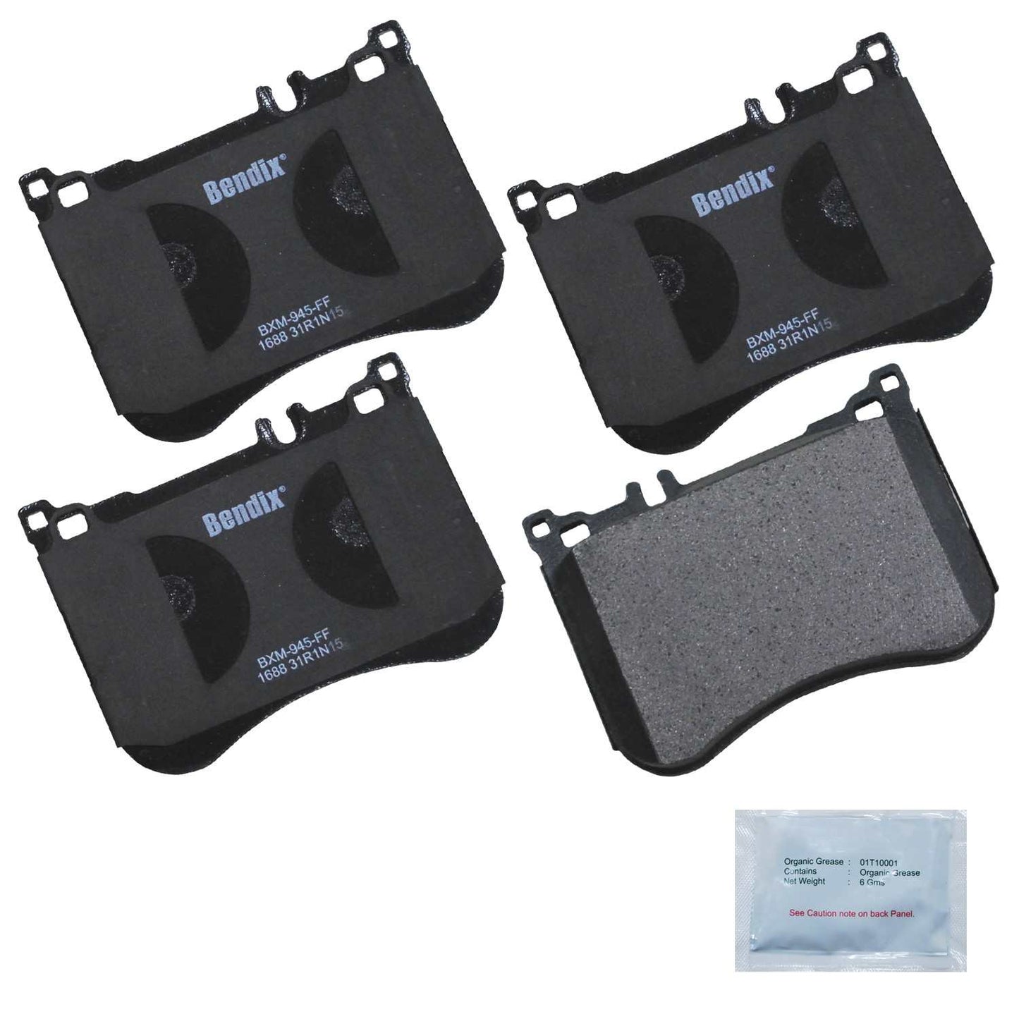 Front View of Front Disc Brake Pad Set BENDIX CFM1688