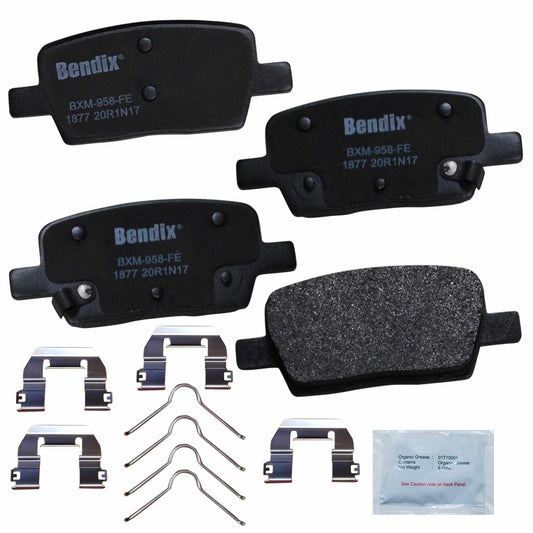 Front View of Rear Disc Brake Pad Set BENDIX CFM1877