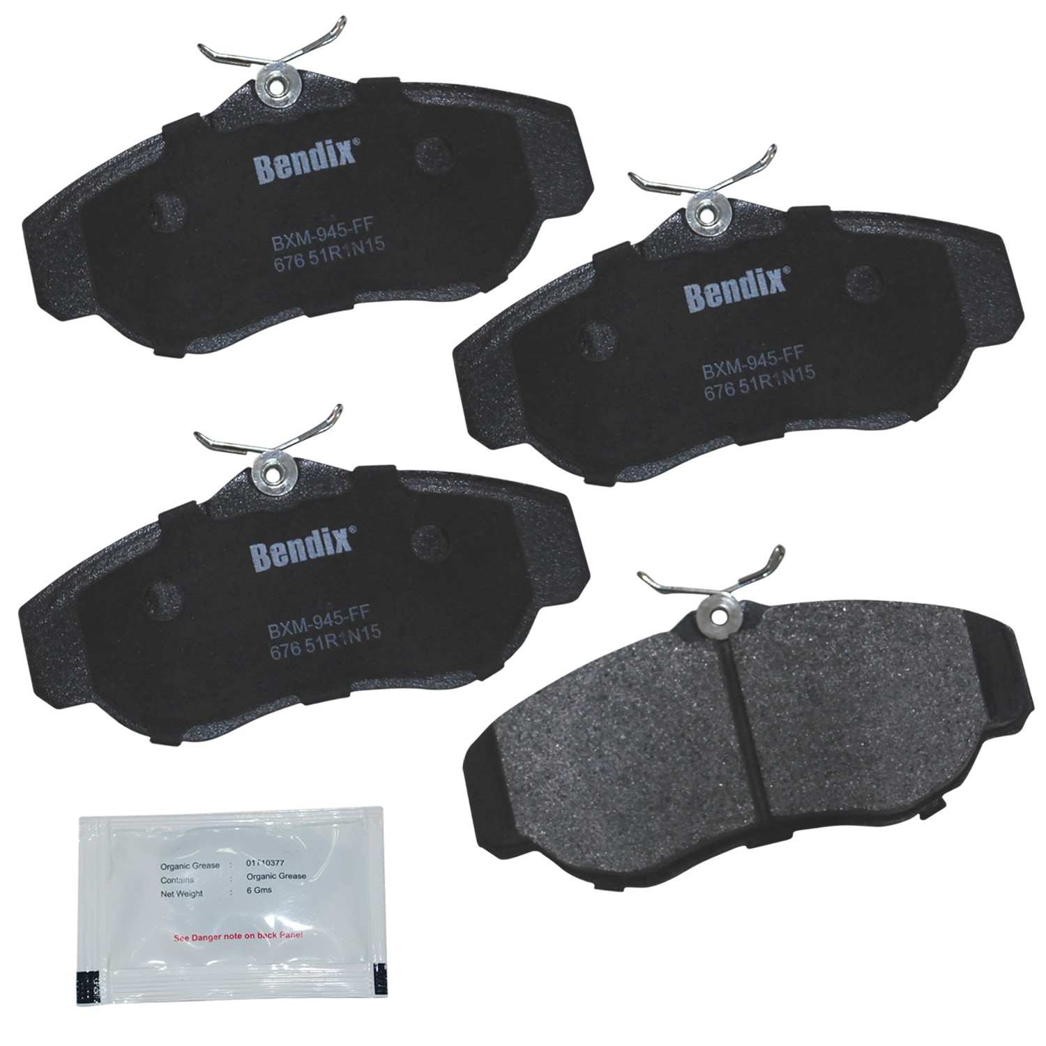 Front View of Front Disc Brake Pad Set BENDIX CFM676