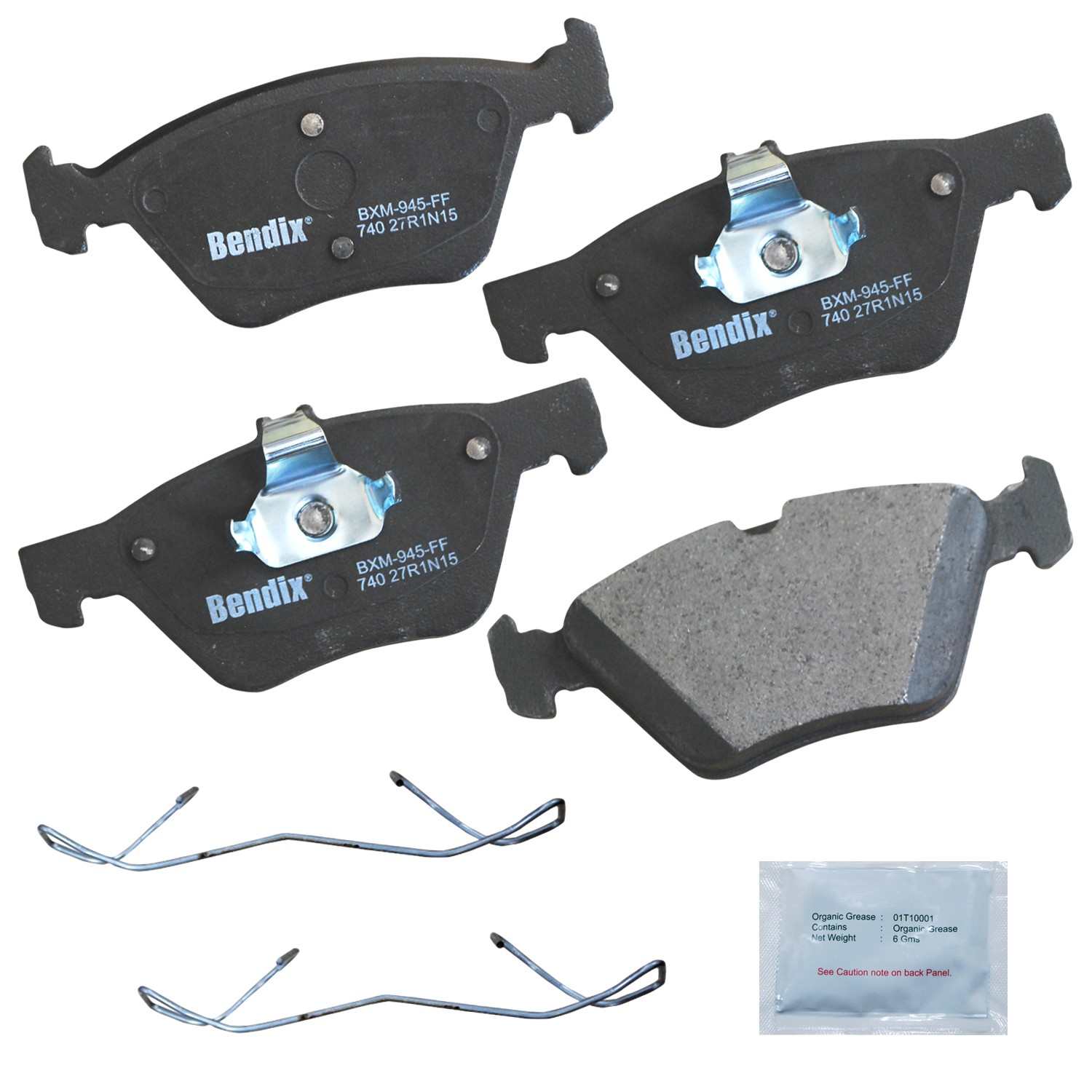 Front View of Front Disc Brake Pad Set BENDIX CFM740