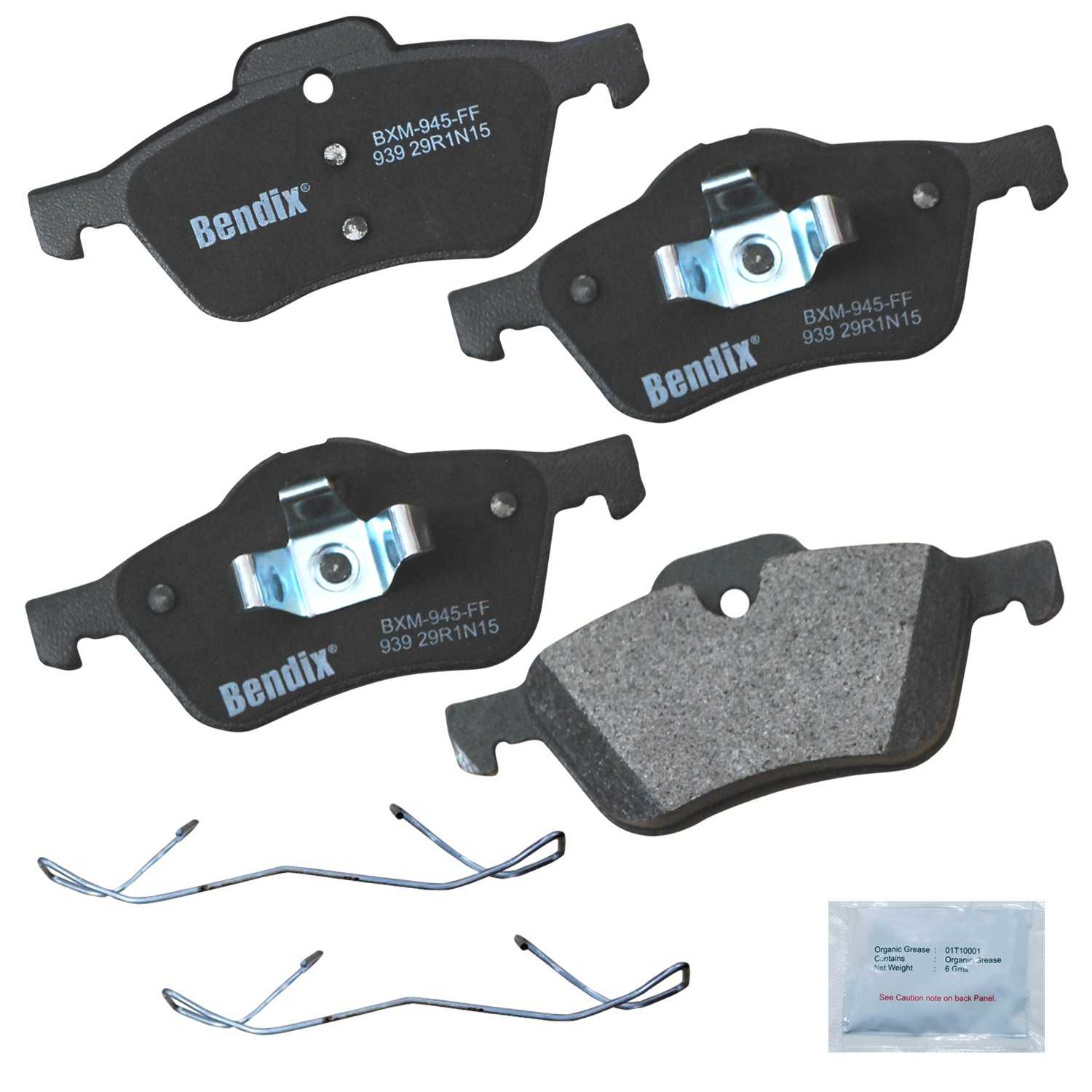 Front View of Front Disc Brake Pad Set BENDIX CFM939