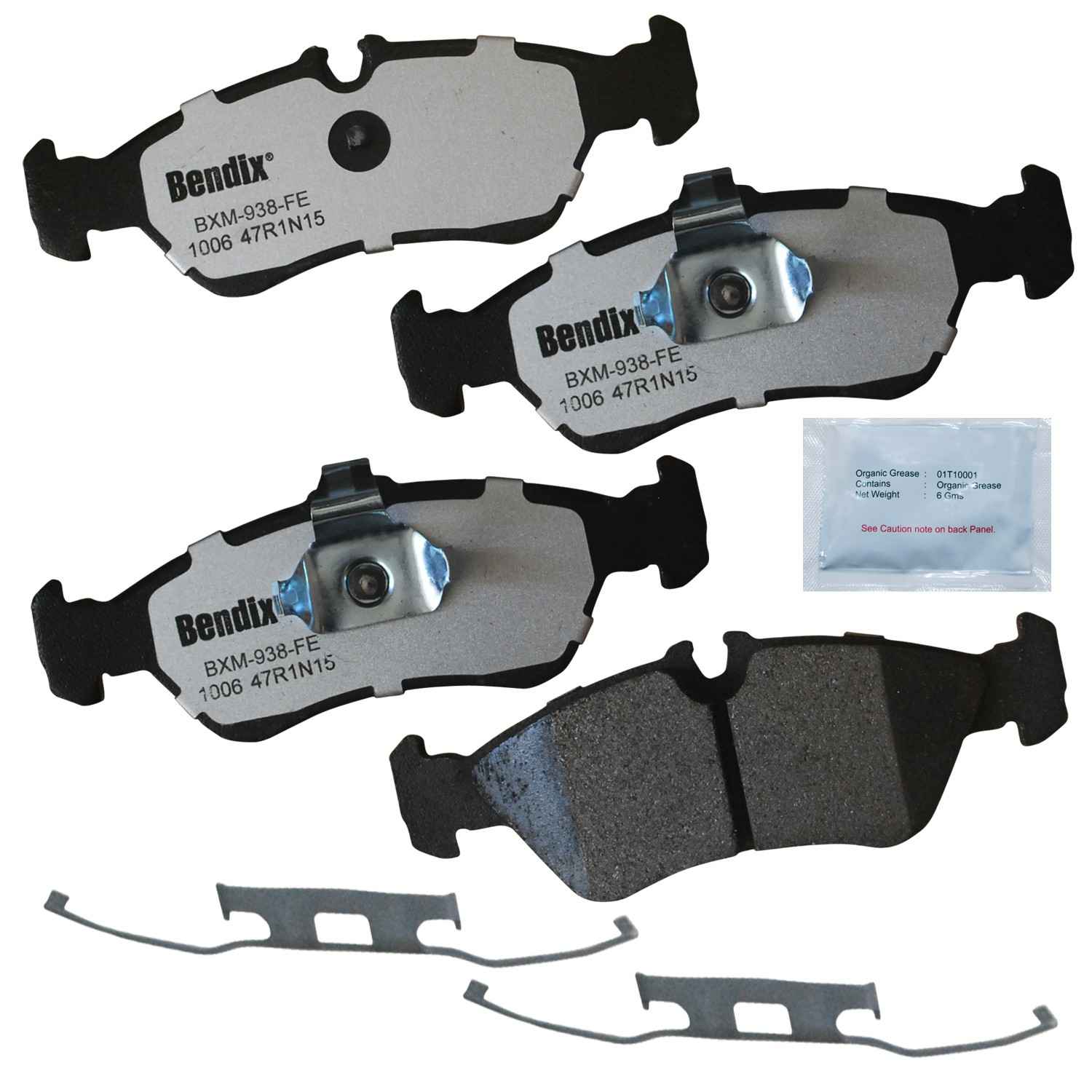 Front View of Rear Disc Brake Pad Set BENDIX MKD1006FM