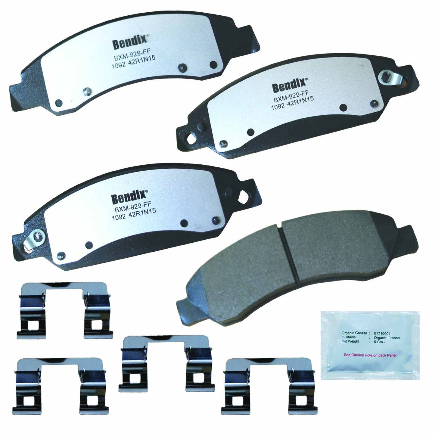 Front View of Front Disc Brake Pad Set BENDIX MKD1092FM