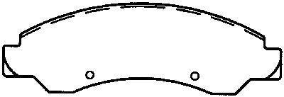 Left View of Front Disc Brake Pad Set BENDIX MKD1092FM