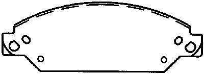 Right View of Front Disc Brake Pad Set BENDIX MKD1092FM