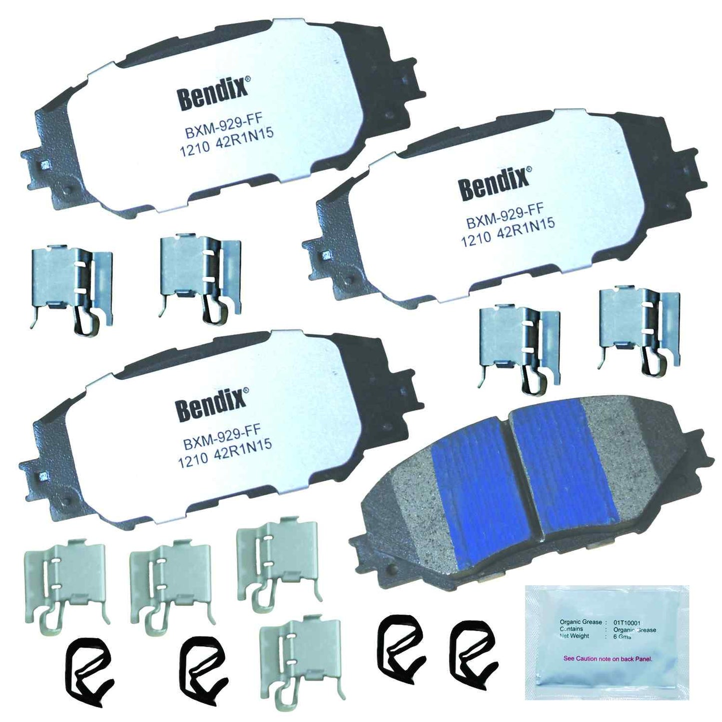 Front View of Front Disc Brake Pad Set BENDIX MKD1210FM