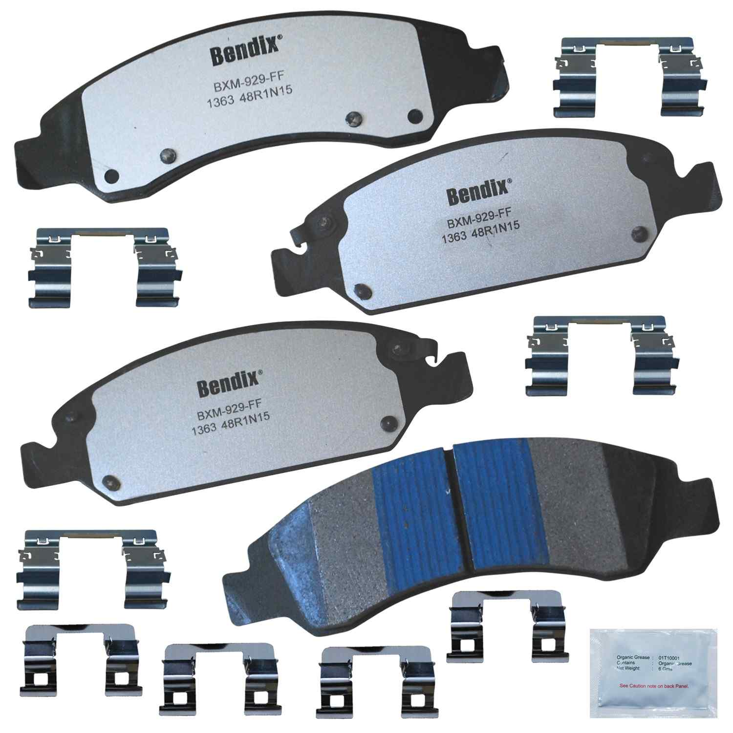 Front View of Front Disc Brake Pad Set BENDIX MKD1363FM