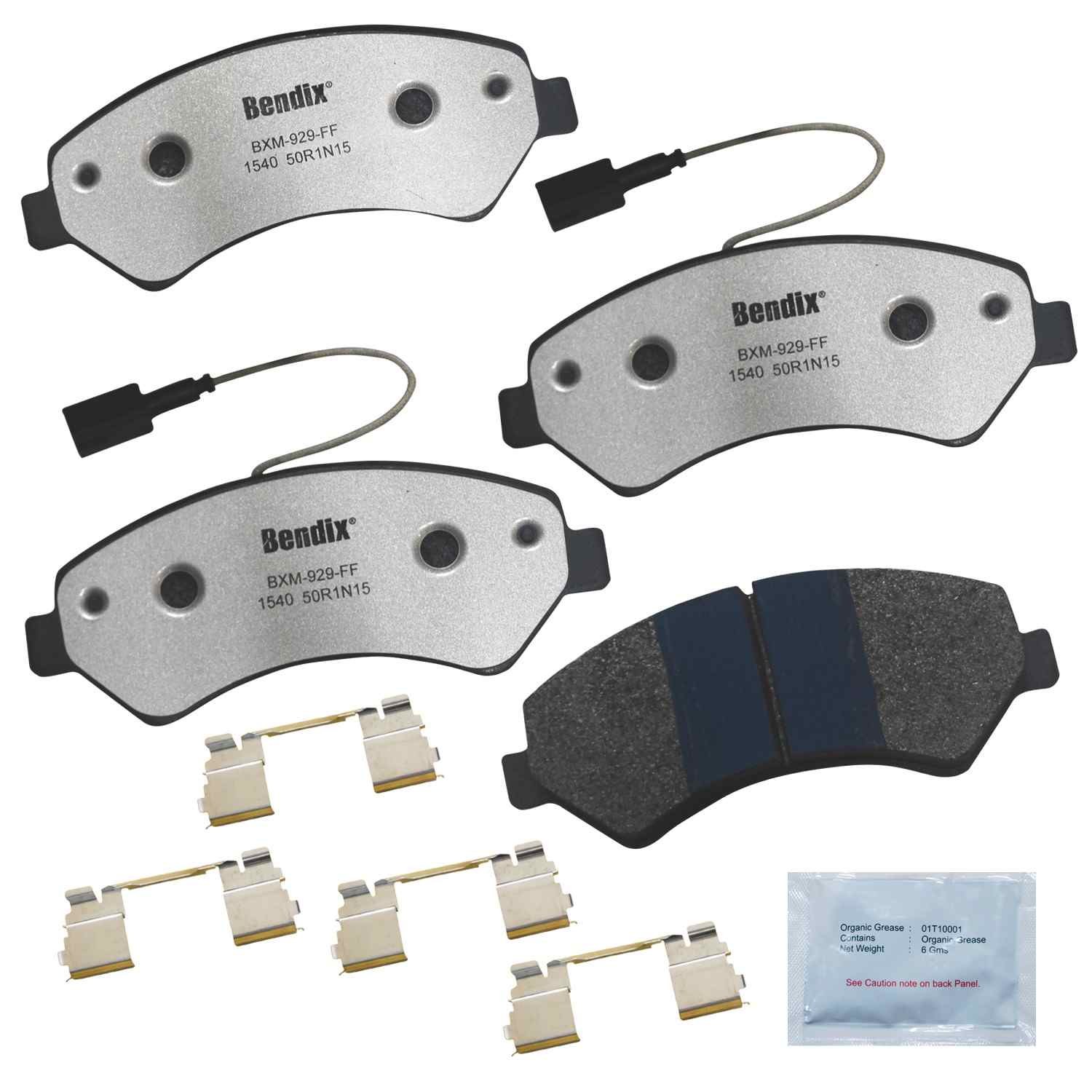 Front View of Front Disc Brake Pad Set BENDIX MKD1540FM