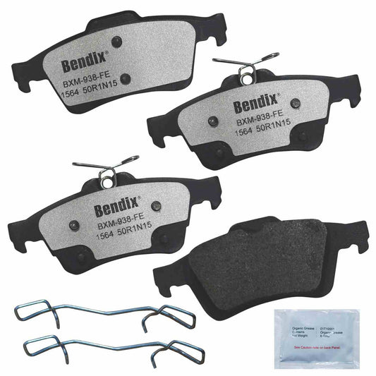 Front View of Rear Disc Brake Pad Set BENDIX MKD1564FM