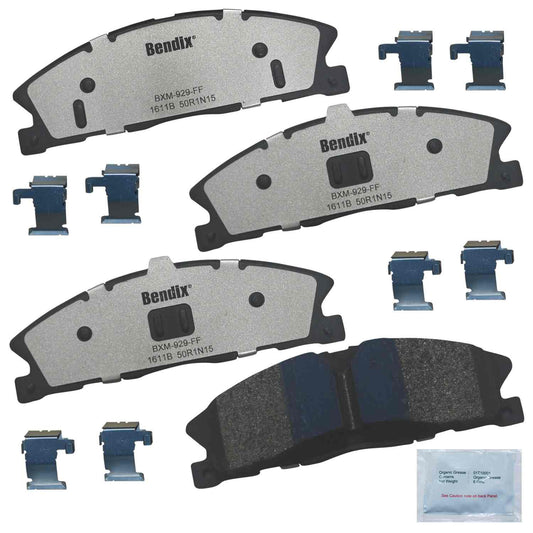 Front View of Front Disc Brake Pad Set BENDIX MKD1611BFM