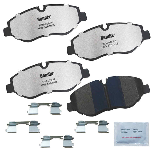 Front View of Front Disc Brake Pad Set BENDIX MKD1693FM