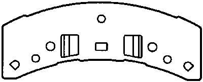 Back View of Front Disc Brake Pad Set BENDIX MKD369FM