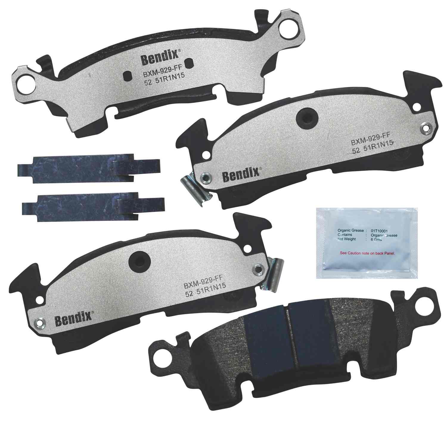 Front View of Front Disc Brake Pad Set BENDIX MKD52FM