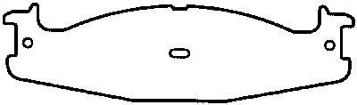 Back View of Front Disc Brake Pad Set BENDIX MKD632FM