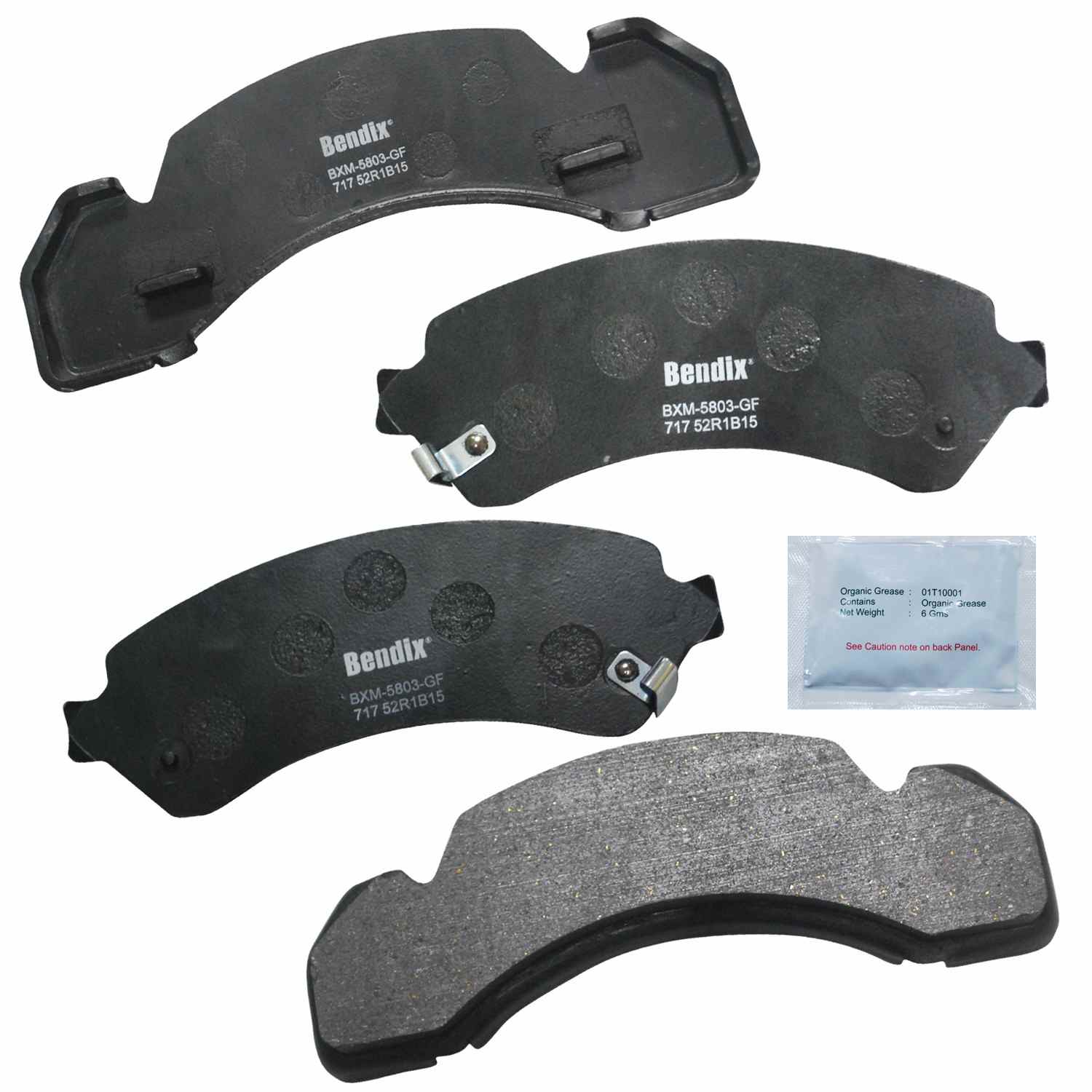 Front View of Rear Disc Brake Pad Set BENDIX MKD717FM