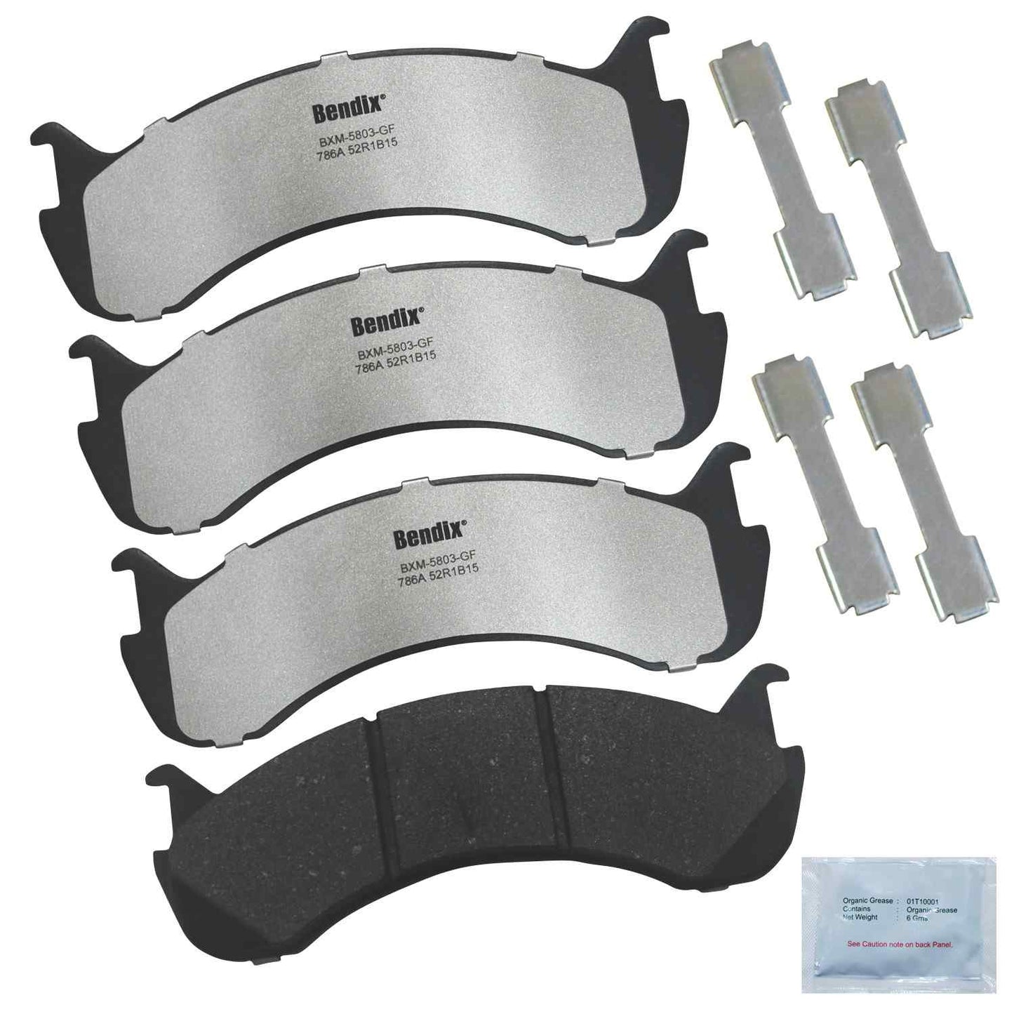 Front View of Front Disc Brake Pad Set BENDIX MKD786AFM